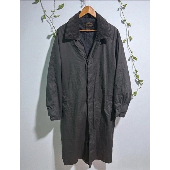 Vintage Eddie Bauer Trench Duster Coat Men’s M Gray 80s 90s Gore-Tex Belted - Picture 1 of 4